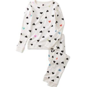 🌿Tea Collection Goodnight Pajama Set - Painted Hearts [6-9M]🌿